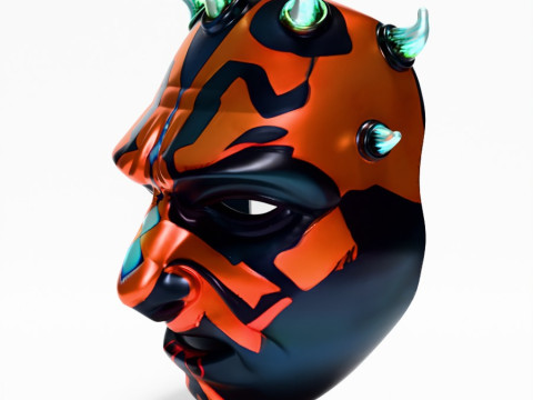 3D Printing Darth Maul Mask Horn toy Model 3D