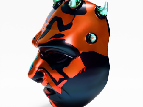 3D Printing Darth Maul Mask Horn toy Model 3D