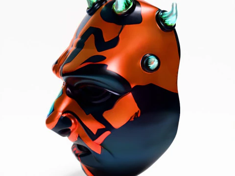 3D Printing Darth Maul Mask Horn toy 3D Model