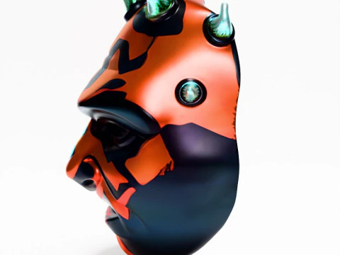 3D Printing Darth Maul Mask Horn toy 3D Model