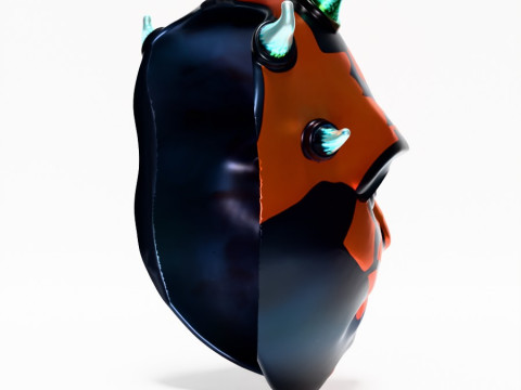 3D Printing Darth Maul Mask Horn toy Model 3D