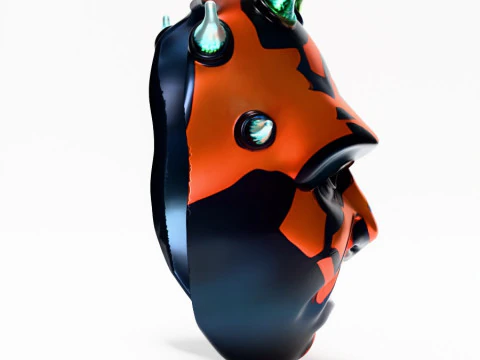 3D Printing Darth Maul Mask Horn toy 3D Model