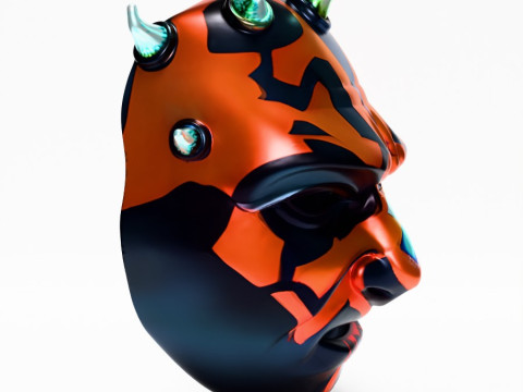 3D Printing Darth Maul Mask Horn toy Model 3D