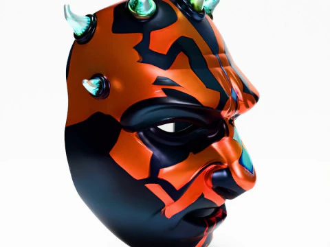 3D Printing Darth Maul Mask Horn toy 3D Model