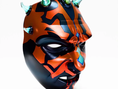 3D Printing Darth Maul Mask Horn toy 3D Model