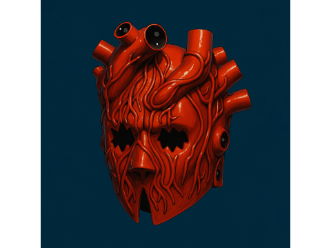 3D Printing Shin Heart Mask Anime Manga Dorohedoro toy Model 3D