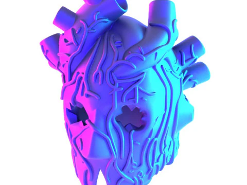 3D-Druck Shin Heart Mask Anime Manga Dorohedoro Spielzeug 3D Modell