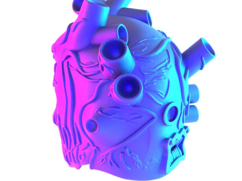 3D-Druck Shin Heart Mask Anime Manga Dorohedoro Spielzeug 3D Modell