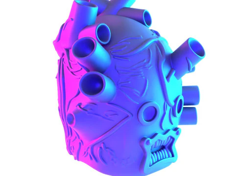 3D-Druck Shin Heart Mask Anime Manga Dorohedoro Spielzeug 3D Modell