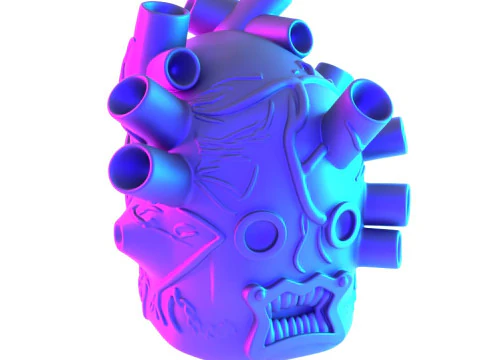 3D-Druck Shin Heart Mask Anime Manga Dorohedoro Spielzeug 3D Modell