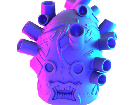 3D-Druck Shin Heart Mask Anime Manga Dorohedoro Spielzeug 3D Modell