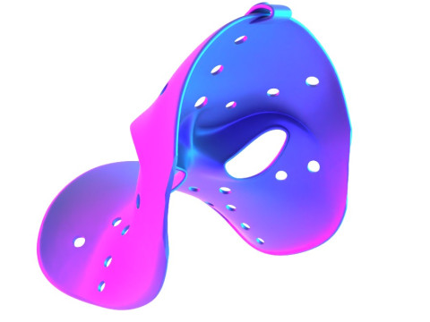 3D Printing Daffy Duck Hockey Mask toy Modelo 3D