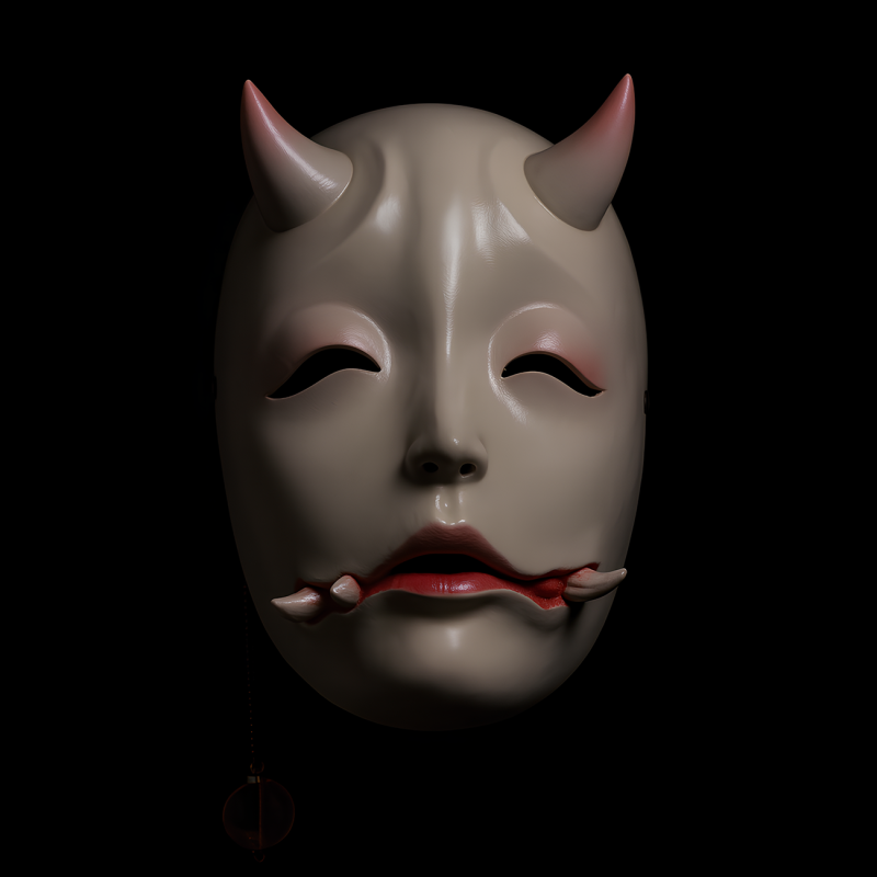 3D Printing Japanese Oni Cursed Beauty Hannya Yokai Nipponese toy Model 3D .c4d .max .obj .3ds .fbx .stl .blend
