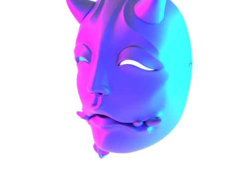 3D打印日本鬼咒美人般若妖怪日本玩具 3D 模型