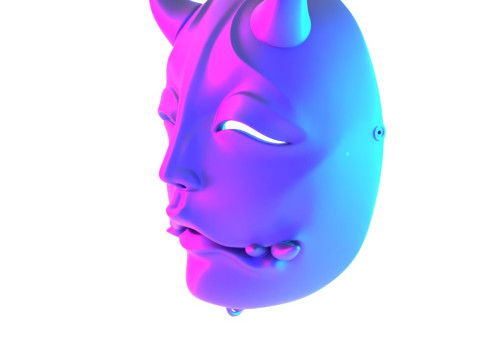 3D Printing Japanese Oni Cursed Beauty Hannya Yokai Nipponese toy Model 3D