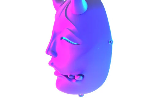 3D打印日本鬼咒美人般若妖怪日本玩具 3D 模型