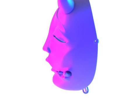 3D打印日本鬼咒美人般若妖怪日本玩具 3D 模型