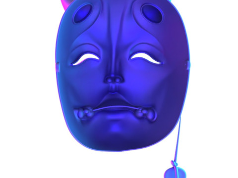 3D Printing Japanese Oni Cursed Beauty Hannya Yokai Nipponese toy Model 3D