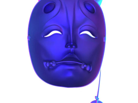 3D打印日本鬼咒美人般若妖怪日本玩具 3D 模型