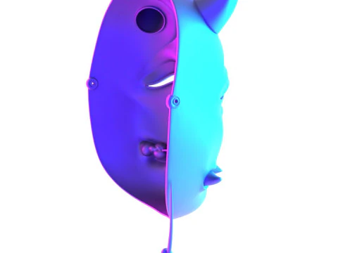3D打印日本鬼咒美人般若妖怪日本玩具 3D 模型