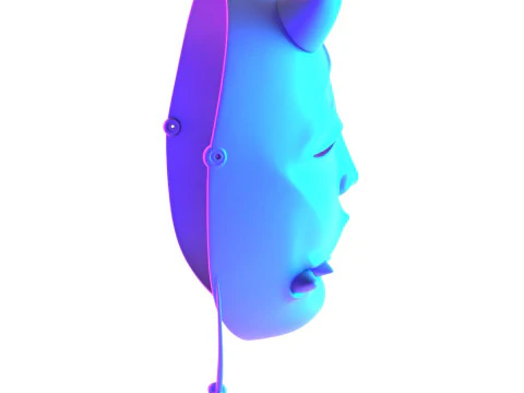 3D打印日本鬼咒美人般若妖怪日本玩具 3D 模型