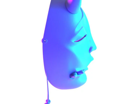 3D打印日本鬼咒美人般若妖怪日本玩具 3D 模型