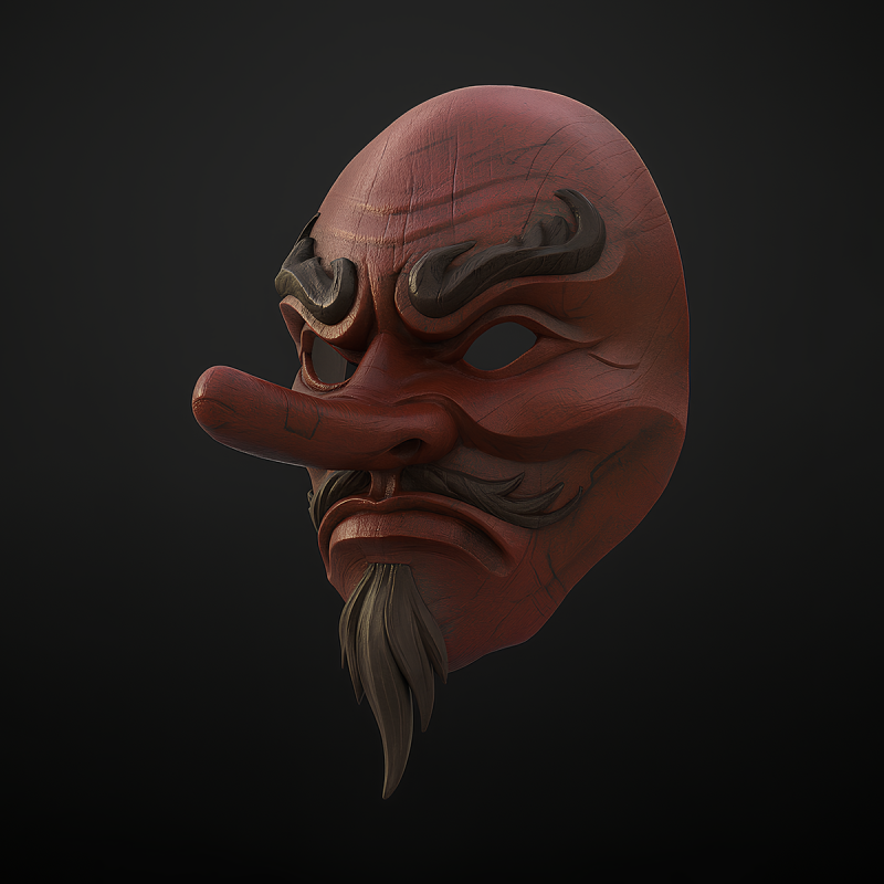 3D Printing Japanese Karasu Tengu Daitengu Red Sage Nipponese toy 3D 模型 .c4d .max .obj .3ds .fbx .stl .blend