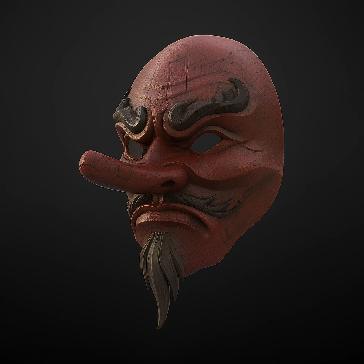 3D Printing Japanese Karasu Tengu Daitengu Red Sage Nipponese toy 3D Model .c4d .max .obj .3ds .fbx .stl .blend