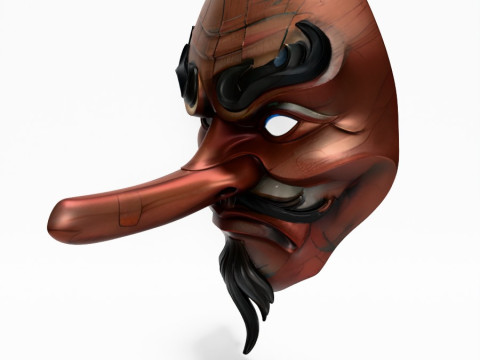 3D Printing Japanese Karasu Tengu Daitengu Red Sage Nipponese toy 3D 模型