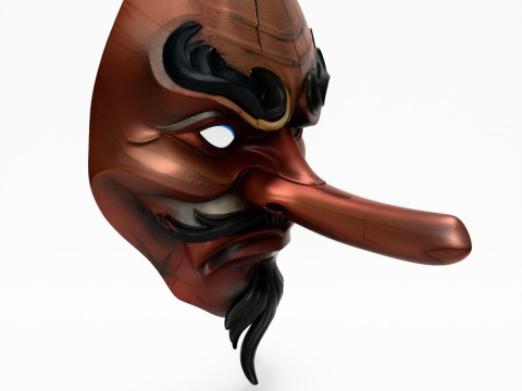 3D Printing Japanese Karasu Tengu Daitengu Red Sage Nipponese toy 3D 模型
