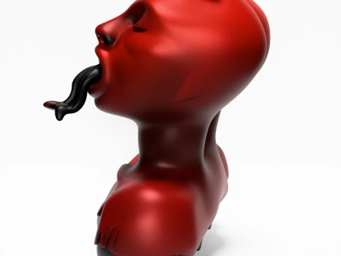 3D Printing Japanese Oni Twins Black Tongue Nipponese drip toy 3D Model