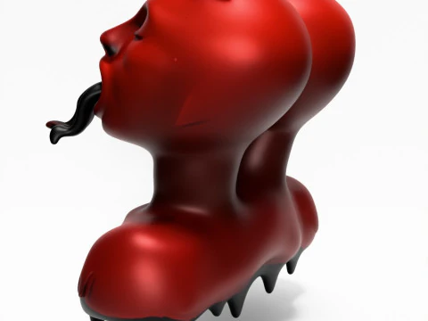 3D Printing Japanese Oni Twins Black Tongue Nipponese drip toy 3D Model