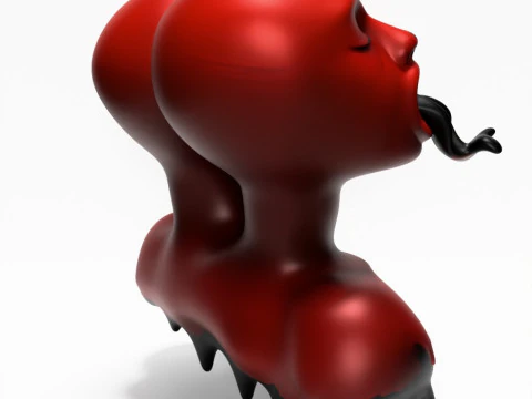 3D Printing Japanese Oni Twins Black Tongue Nipponese drip toy 3D Model