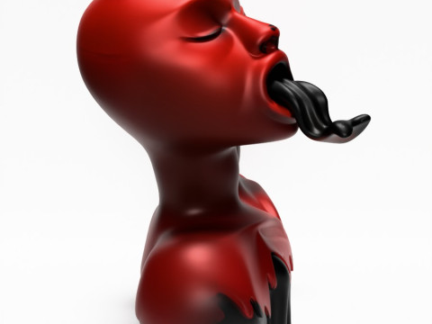 3D Printing Japanese Oni Twins Black Tongue Nipponese drip toy 3D मॉडल