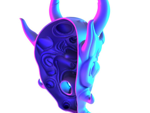 3D Printing Japanese Oni Yokai Irezumi Ceremonial Divine Nipponese toy 3D Modell