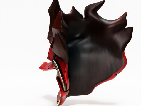 3D Printing Japanese Cyber Oni Crimson Samurai Nipponese toy Modèle 3D