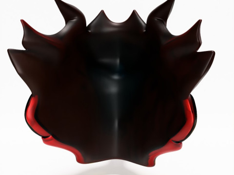 3D Printing Japanese Cyber Oni Crimson Samurai Nipponese toy Modèle 3D
