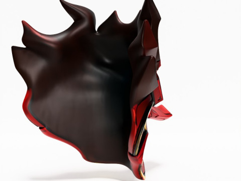 3D Printing Japanese Cyber Oni Crimson Samurai Nipponese toy Modèle 3D