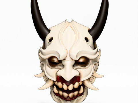 3D Printing Japanese White Fang Oni Beast Hannya Nipponese toy 3D Model