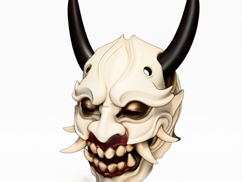 3D Printing Japanese White Fang Oni Beast Hannya Nipponese toy 3D Model