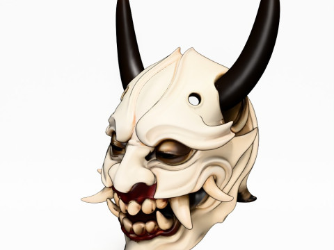 3D Printing Japanese White Fang Oni Beast Hannya Nipponese toy 3D Model
