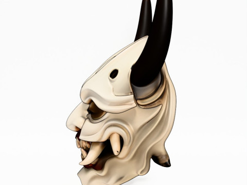 3D Printing Japanese White Fang Oni Beast Hannya Nipponese toy 3D Model
