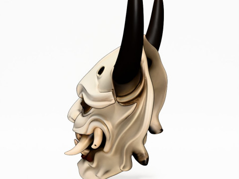 3D Printing Japanese White Fang Oni Beast Hannya Nipponese toy 3D Model