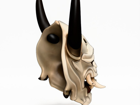 3D Printing Japanese White Fang Oni Beast Hannya Nipponese toy 3D Model