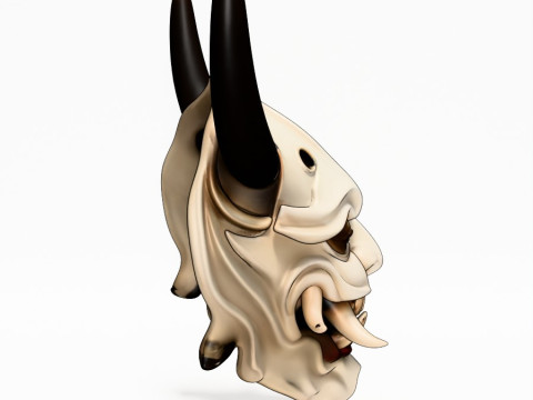 3D Printing Japanese White Fang Oni Beast Hannya Nipponese toy 3D Model