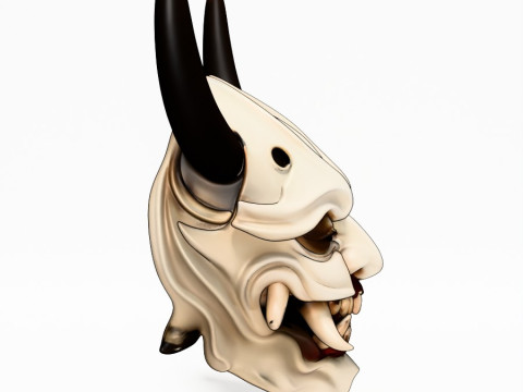 3D Printing Japanese White Fang Oni Beast Hannya Nipponese toy 3D Model