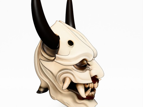 3D Printing Japanese White Fang Oni Beast Hannya Nipponese toy 3D Model