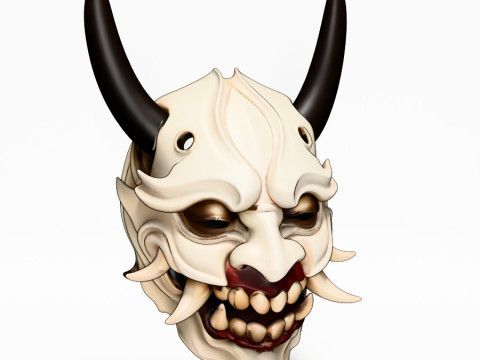 3D Printing Japanese White Fang Oni Beast Hannya Nipponese toy 3D Model