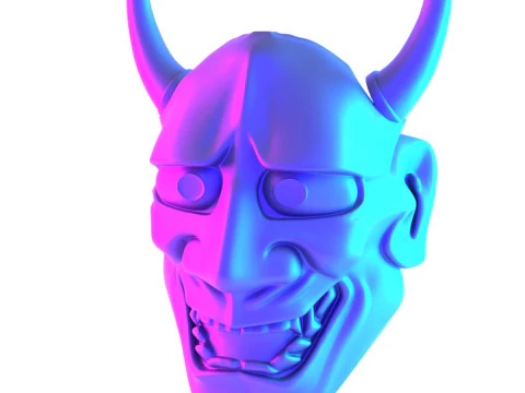 3D Printing Japanese Hannya Painful Laugh Nipponese toy 3D Model