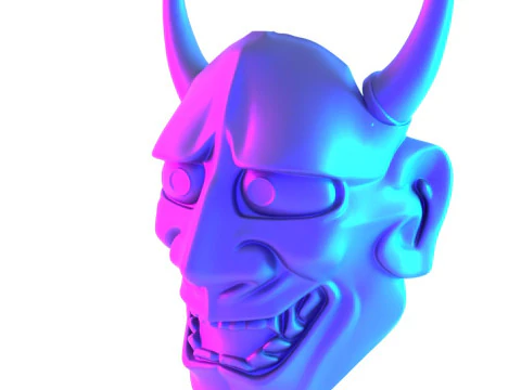 3D Printing Japanese Hannya Painful Laugh Nipponese toy 3D Model